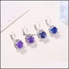 Dangle Chandelier Fashion Sun Flower Stud Earring Mticolor Crystal Drop Earrings Long Sier Plated Eor Hook Ladies Elegant Wedd DH8VG