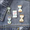 Pins Brooches Sand Glass Cute Enamel Pin For Women Fashion Dress Coat Shirt Demin Metal Funny Brooch Pins Badges Promotion Gift 434 Dhulk