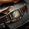 Montres-bracelets rétro Vintage montre hommes crâne montres mode squelette automatique mécanique luxe Reloj Hombre 2023