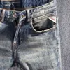 Jeans da uomo Stile italiano Moda retrò Lavaggio Pantaloni strappati elasticizzati slim fit Pantaloni vintage in denim casual Hombre 230131