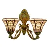 Wall Lamp Style Retro Corridor Double Head Arabic Western Region Colored Glass Living Room Dining