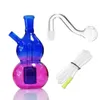 Small Glass Bong Thick Smoking Water Pipe with Recycler Perc Pipes Fitter Fast Express US Warehouse Oil Rig with 10mm banger Bowl the delivery time is 3 days