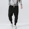 Męskie spodnie chiński styl harem streetwear swobodny joggery s bawełniane lniane spodnie dresowe spodnie m5xl 230131