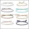 Lien chaîne amitié tressé lien bracelet pour femmes coloré à la main cordes bracelets poignet cheville cordon réglable anniversaire G Dhvya