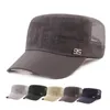 Шариковые шапки классическая плоская армейская шляпа Армия Регулируемая установка 95 логотип льняная кепка весна летние летние сетки военные шляпы для мужчин