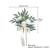 Dekorativ blommor Stol Back Floral Decoration Artificial Flower Pography Wall Hanging Multicolor for Wedding Ceremony Reception Pew