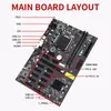 Motherboards 1 Set B250 Motherboard Miner Computer Accessories Modification Fittings Mining Machine LGA1151 DDR4 VGA DVI For Dropship