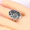 Wedding Rings Fashion Boho Plata Color Jewelry Punk Anillo Musica Anel Masculin Vintage Bague Femme Kpop Medusa