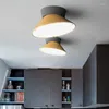 Plafondlichten Noordse macaron lamp eenvoudige moderne bar aanrecht slaapkamer studeren woonkamer roze geel grijs groen kleurrijke led -verlichting