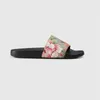 İtalya 2023 Kauçuk Slaytlar Sandalet Çiçek Brocade Kadın Erkekler Terlik Düz Dipler Flip Flops Kadın Moda Çizgili Plaj Klasik Terlik 28 Stil