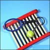 Party Favor Key Ring Exquisite Tennis Racket med Ball Keychain Lightweight Sport Funny Cute Keyring For Children WQ654 Drop Deliver Dhdow