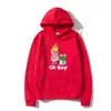 Męskie bluzy męskie men sweatsheatshir muppe niemowlę Kermi Miss Piggy Oh Boy White Fon Unisex Hoodie Woman Bluz Bluz Hoodys