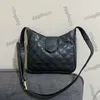 Donna Vinatge Pelle Di Vitello Hobo Nero Croissant Borse Vera Pelle Tracolla Regolabile Borse A Tracolla Crossbody Designer Di Lusso Borsa Da Esterno 22X20X6CM