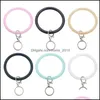 Party Favor Sile Poignet Clés Bague Mode Glitter Bracelet Sports Porte-clés Bracelets Bracelet Rond Porte-clés Grands Cadeaux Mignons Porte-clés Dhmfd