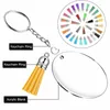 Keychains 230pcs Keychain Set Key Ring Color Tassels Gold Sliver Claw Nails Clear Acrylic Heart Shape Round Plate For DIY Jewelry Making