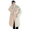 Herr ull blandar män Trench Coat Long Jacket Fleece Outwear Formal Office Work Casual Overrock