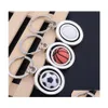 Party Favor 3D Sports Rotating Basketball Football Golf Keychain Keyring Souvenirs Pendant Key Ball Gifts Zwl343 Drop Delivery Home Dhcsr