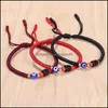 Bedelarmbanden rood touw Tibetaanse boeddhistische liefde gelukkige Mexicaanse vriendschap kwaad blauw oog voor vrouwen