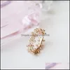 Bandringar Sier Stackbar Infinite Heart Daisy Flower Ring For Women Original Brand Jewelry Gift Delivery Dhimi