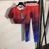 Summer Designer Sportswear Women Tracksuits Yoga Top Color Gym Leggings Letter Print Two Pieces Set With Pad