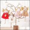 Noel Dekorasyonları Karikatür Peluş Kalp Angel Doll Asmak Ağaç Festival Partisi Ev Dekoru Hediyesi WQ555 Damla Teslimat Bahçe Malzemeleri Dhvgj