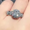 Hochzeit Ringe Huitan Funkelnd Für Frauen Ly Entworfen Exquisite Weibliche Verlobung Party Finger Zubehör Statement Schmuck