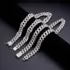 Kubanskt halsband Design Vvs d Moissanite Herrhalsband Helt iced diamanter 10k guld länkkedja