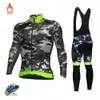 Sets 2023 Raudax Camouflage Winter Thermal Fleece Cycling Dessent Kleding Herentrui Pak Outdoor Riding Bike MTB Kleding Bib broek Set Z230130