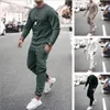 MEN MAWN TRACHSUITS Autumn Men Tracksuit Disual Solid Sports مجموعة Tshirt ذات الأكمام الطويلة 2 قطع Setspants العلامة التجارية للعلامة التجارية اللياقة البدنية 230130