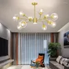 Kroonluchters Noordse led kroonluchter verlichting voor dineren woonkamer decoratie glazen goud hangende lamp slaapkamer huis binnen verlichtingsarmaturen