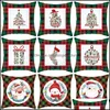 Decorazioni natalizie Rosso Verde Plaid Federa Babbo Natale Peach Skin Cuscino Cuscino Casa Federa 10 Stili Pad11085 Drop Deliv Otdbp