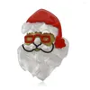 Brosches Cindy Xiang Acrylic Santa Claus Design Brooch Pin Acetate Fiber Material Party Accessories Christmas Decoration år 2023