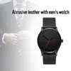 Wristwatches Men'S Watch Fashion Business Big Round Luxury Elegant Leather Strap Quartz Sports