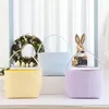 Praktisk påskplädkorg Festlig Seersucker Easters Eggs Bucket Personlig rand godis Presentväskor Underkläder Förvaringskorgar FY5652 0131