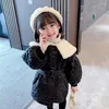 ジャケットガールズロングジャケットコートソリッドカラーコート厚い温かい子供の幼児服の女の子
