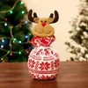 Kerstdecoraties 2023 Jaar Candy Bag Gift Deer Cub Santa Claus Mall Kindergarten Decoratie Apple