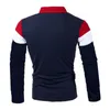 رجال Polos Trend Fashion Shirt Long Sleeve Sport Thirt Tops Men Clothing 230130