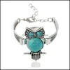 Bracelets de charme Designer vintage Retro Elephant Owl Boho J￳ias Bangles 3043 Q2 Drop Delivery Dhqrd