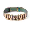 Charm armband mamma jultomten slips p￤rlor n￤t f￶r kvinnor enkla m￥lvakt armband jul smycken bdehome drop leverans dhdgu