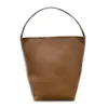 Raden läder White Brown Bucket Bag Park Totes North South stor kapacitet Tote Commute Totes Handväskor Womens Designer Medium