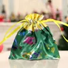 Décorations de Noël 5 Pcs Sac Cadeau Sacs De Bonbons En Tissu Pour La Fête Cookie Goodie Cadeaux Père Noël Imprimer