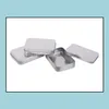 F￶rvaringsl￥dor BINS RECTANGAR g￥ngj￤rnsbeh￥llare med lock Metall Mini tom tennl￥da slitstarka arrang￶r SN1887 Drop Delivery Hom DHZPN