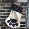 Weihnachtsdekorationen Strümpfe Socken Süßigkeiten Strumpf Kleiderbügel Spielzeug Geschenktüten Bärentatze Schneeflocke Socke Weihnachtsbaum Ornamente Dekoration Zw Dhzvq