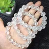 Strand pärlstav Strands PC Natural Rock Quartz Lotus Armband Crystal Healing Stone Fashion Jewelry Gift For Women Menbeaded