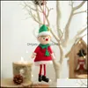 Christmas Decorations Ees Plush Boy And Girl Pendant Xmas Elf Dolls Tree Hanging Ornaments Kids Gifts Paa9952 Drop Delivery Home Gar Oto8W