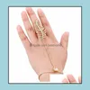 Charme Armbänder Armband Hohl Finger Ring Armreif Slave Diamant Kette Gold Bdehome Drop Lieferung Schmuck Dhyw4