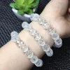 Strand Strands PC PC Natural Rock Quartz Lotus Bracciale Crystal Healing Stone Moie di gioielli per donne