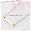 Pendant Necklaces Love Heart Necklace Est Fashion Gold Solid Blank Bar Stainless Steel For Buyer Own Engraving Jewelry Diy Drop Deli Dhs7I