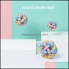 Hondenspeelgoed Chews Pet Sound Elastic Chew Ball Gebreide contrast Kleur Grind Tanden Tandborstel Tandgoed Training Product WQ235 Drop Delivery Hom DHVXO