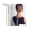 Fasce Perni Perline Coda di cavallo Treccia Accessori per capelli Ragazza Festa Moda Copricapo unico Catena Nastro in alluminio 9 8Tc Q2 Drop Delivery Dhait